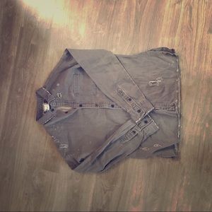 Mens button up shirt w/ holes-brand new